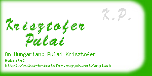 krisztofer pulai business card